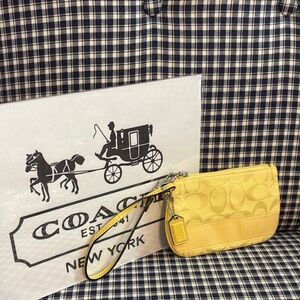 Coach Sunflower Yellow Wristlet